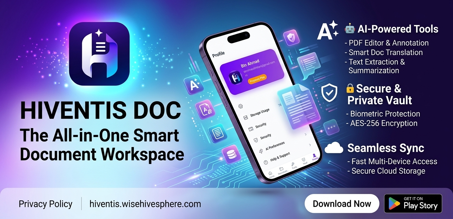 Hiventis Doc , Your All In One Documents. Supercharged by AI.