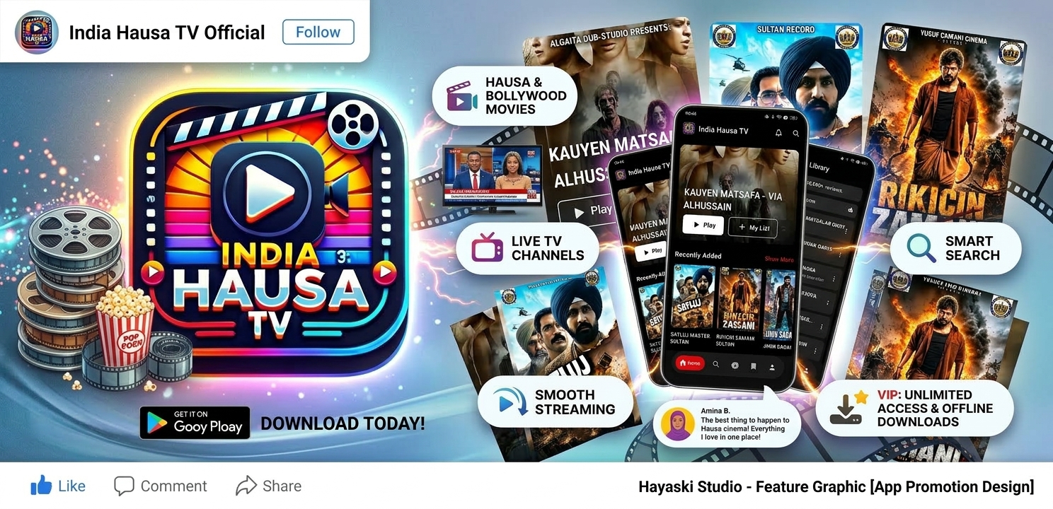 India Hausa TV — Your Ultimate Hausa & Bollywood Entertainment Hub. 🎬🍿